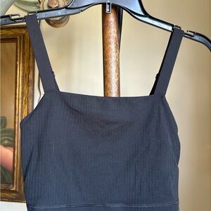 Aerie Black Fitted Tank/Crop Top